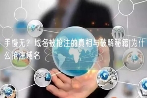 手慢无？域名被抢注的真相与破解秘籍|为什么抢注域名